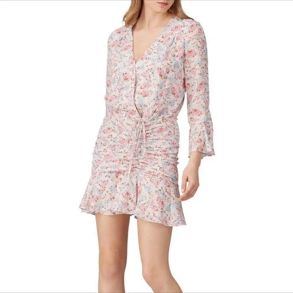 veronica beard pink floral dress Gemma floral-print silk-blend satin maxi dress - pink